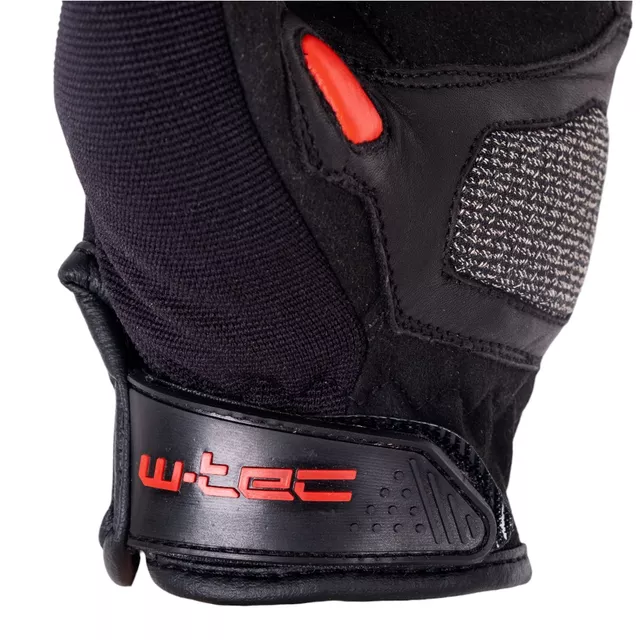 Rękawice motocyklowe letnie z obsługą smartfonu W-TEC Valelungo - Czarno-czerwony