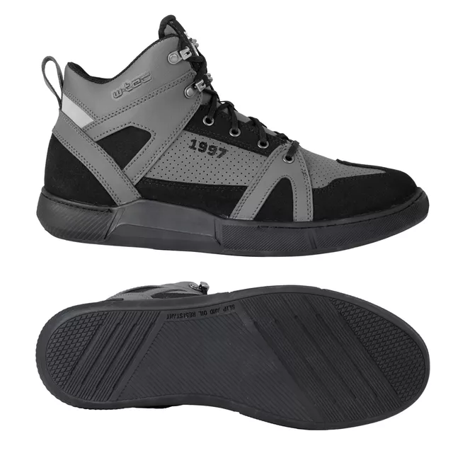 Buty motocyklowe męskie W-TEC Milwook ∙ skóra zamszowa ∙ membrana wodoodporna ∙ ochrona kostek ∙ oddychające