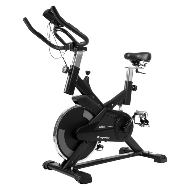 Rower treningowy spinningowy inSPORTline Alfan - Czarny
