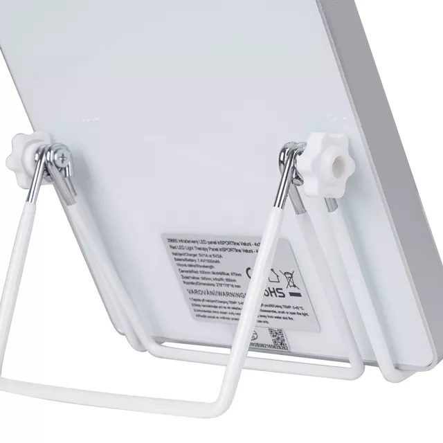 Panel LED na podczerwień terapeutyczny inSPORTline Veluni ∙ terapia czerwone/NIR ∙ bezprzewodowy ∙ timer 5-30 min ∙ stojak regulowany