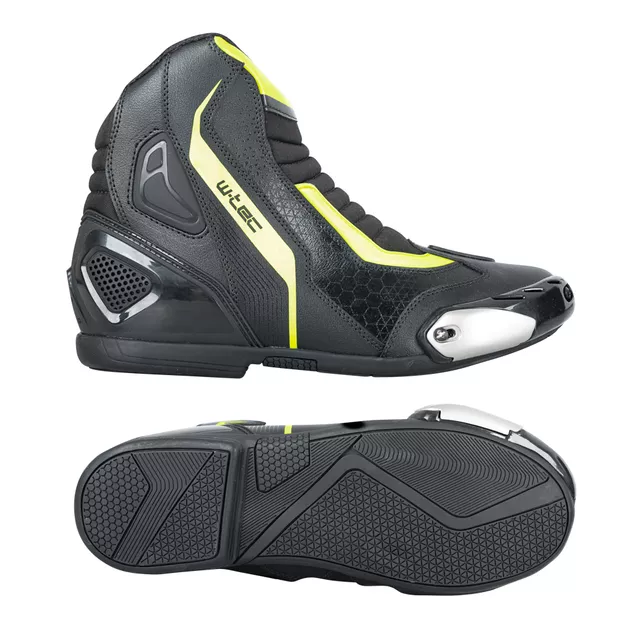 Męskie buty motocyklowe W-TEC GlamCE - Czarny-fluo żółty