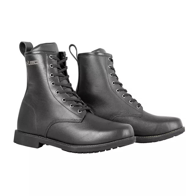 Męskie skórzane buty motocyklowe W-TEC Benga - Czarny - Czarny
