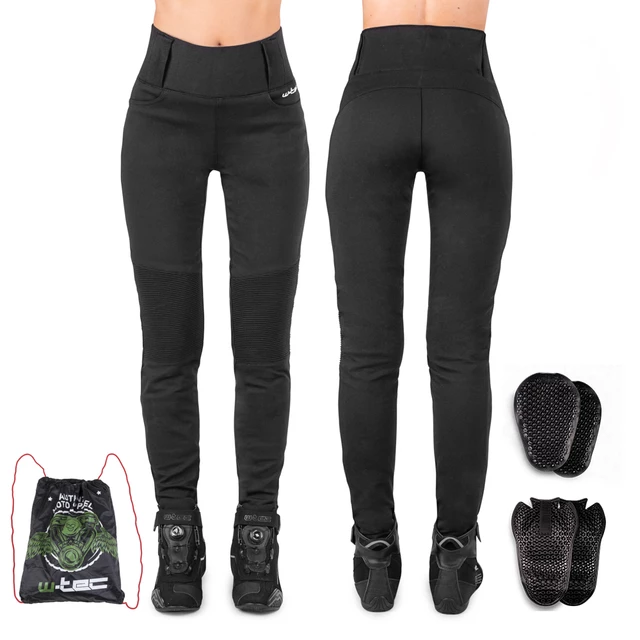 Damskie legginsy motocyklowe W-TEC Woposum - Czarny