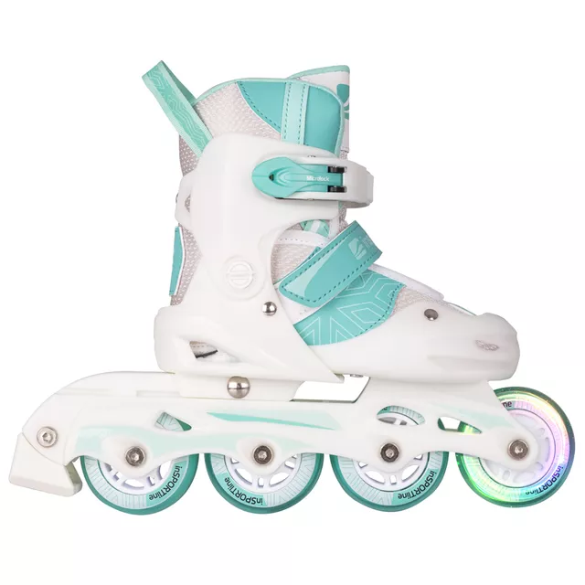 Łyżworolki regulowane dziecięce inSPORTline Tealero kółkami LED ABEC-7