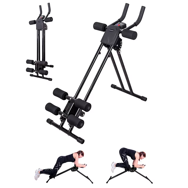 Trenażer mięśni brzucha inSPORTline Ab Lifter Evo ∙ 5 poziomów trudności ∙ wyświetlacz led ∙ nośność 100 kg ∙ mechanizm składania