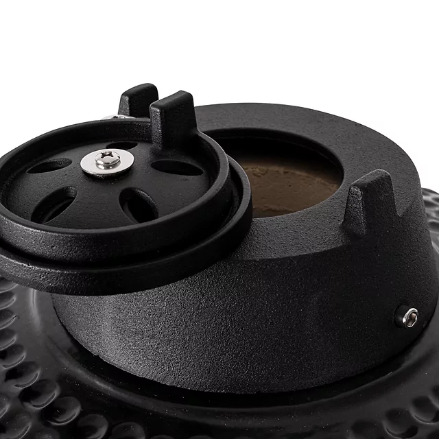 Ceramiczny grill kamado inSPORTline Pyrexo 21 ∙ bambusowe półki boczne ∙ zintegrowany termometr ∙ kółka transportowe