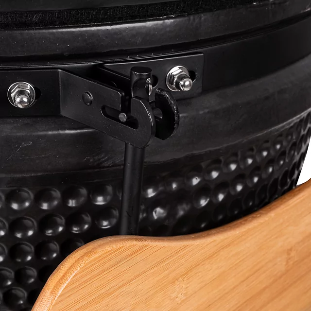Ceramiczny grill kamado inSPORTline Pyrexo 21 ∙ bambusowe półki boczne ∙ zintegrowany termometr ∙ kółka transportowe