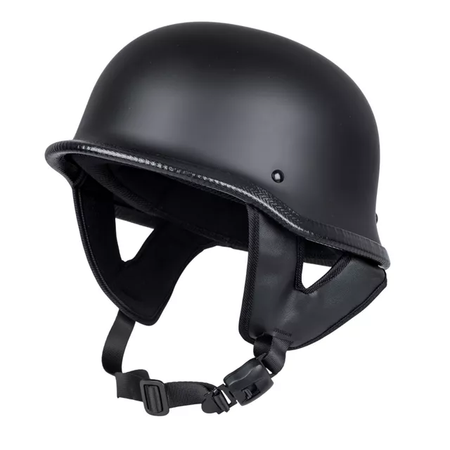 Kask motocyklowy W-TEC Feldberg otwarty ∙ chopper vintage ∙ 880 g ∙ ABS ∙ DOT ∙ matowy - Czarny - Czarny