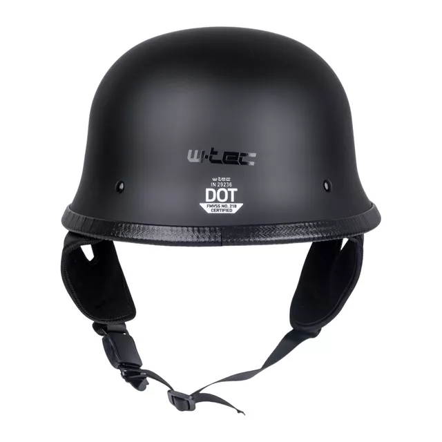 Kask motocyklowy W-TEC Feldberg otwarty ∙ chopper vintage ∙ 880 g ∙ ABS ∙ DOT ∙ matowy - Czarny
