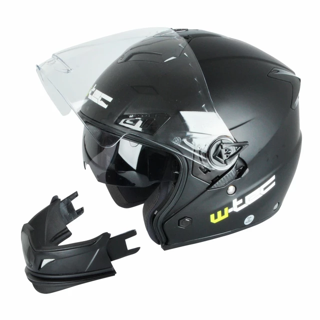 Kask motocyklowy W-TEC NK-850 otwierany + BLENDA - Biały błyszczący