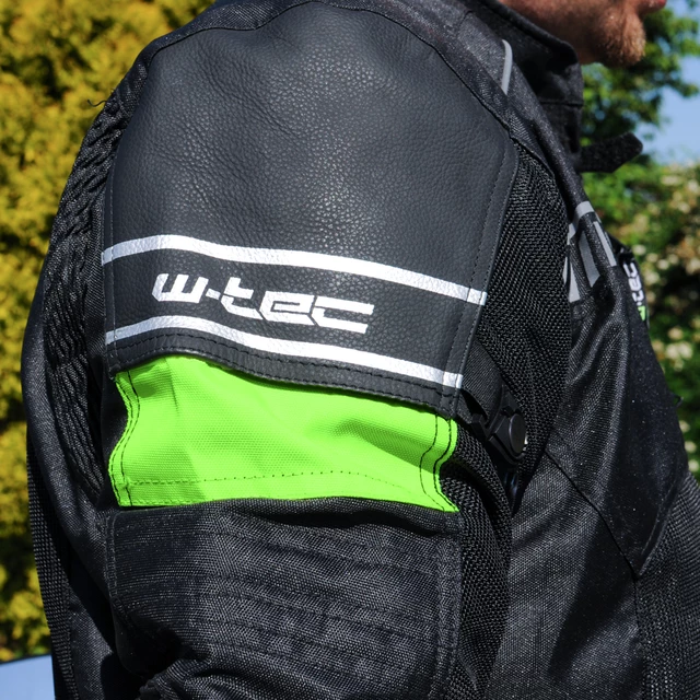 Męska kurtka motocyklowa W-TEC Meltsch - Czarno-zielony neonowy