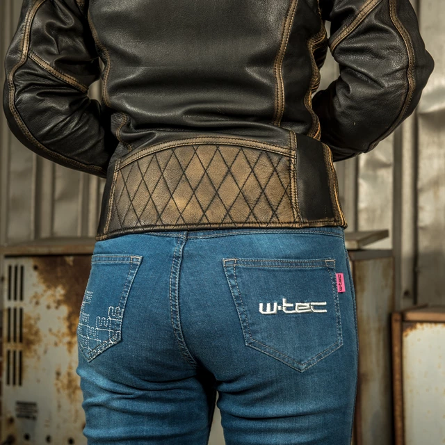 Damskie jeansy motocyklowe W-TEC GoralCE - Niebieski