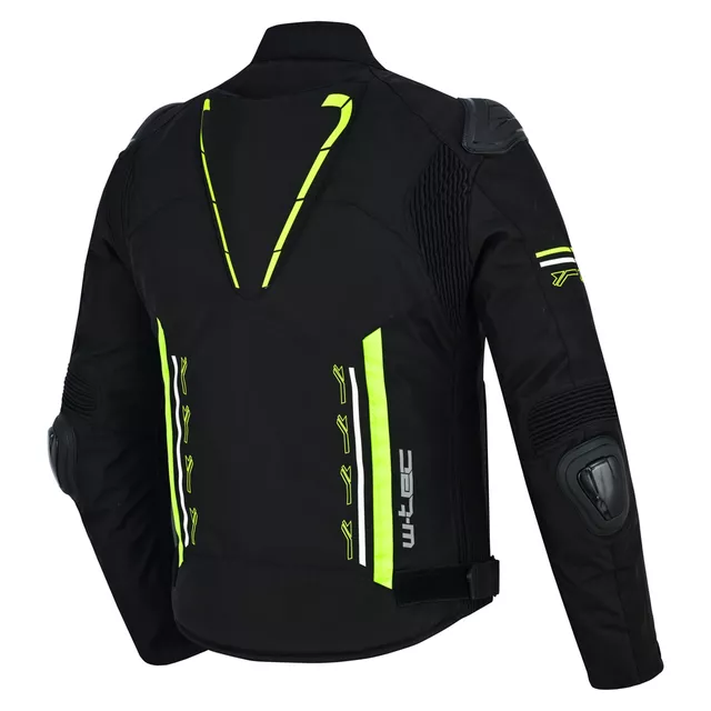 Męska kurtka motocyklowa W-TEC Tonkawo ∙ wypinana podpinka ∙ ochraniacze CE ∙ slidery karbonowe ∙ garb aerodynamiczny ∙ wodoodporna