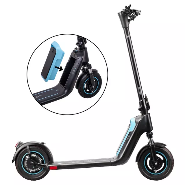 Hulajnoga elektryczna składana W-TEC SwapCharge 500W 10" z wyjmowaną baterią - Niebieski