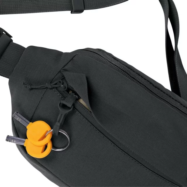 Nerka Ferrino Sync ∙ saszetka biodrowa ∙ wytrzymała Cordura ∙ waga 150 g ∙ oddychający panel 3D ∙ karabińczyk na klucze ∙ kieszenie organizacyjne - Czarny