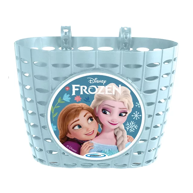Koszyk rowerowy inSPORTline Frozen II ∙ motyw Kraina Lodu II ∙ lekki wytrzymały plastik ∙ łatwy montaż na kierownicy ∙ bezpieczna konstrukcja