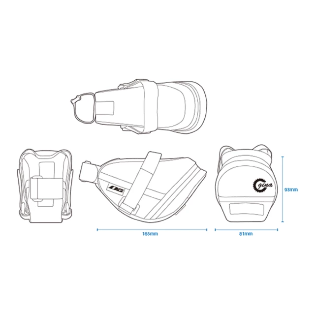 Torba pod siodełko Crops Gina 04-XS - Biały