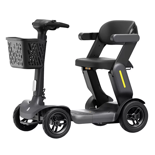 Czterokołowy skuter elektryczny inSPORTline Clis ∙ składany ∙ 10 km/h ∙ zasięg do 40 km - Szary