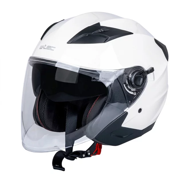 Kask motocyklowy otwarty W-TEC Barcela - Biały błyszczący