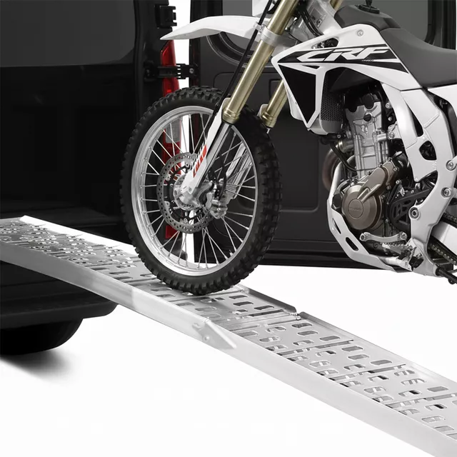 Rampa najazdowa W-TEC Haldenor ∙ najazd ∙ składana ∙ aluminiowa ∙ nośność 340 kg ∙ waga 6,2 kg ∙ pasek mocujący