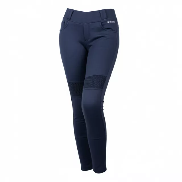 Legginsy motocyklowe damskie W-TEC Lukrecia Base Blue ∙ ochraniacze CE level 2 ∙ wysoki pas ∙ elastyczny stretch ∙ kieszenie z przodu i z tyłu ∙ zdejmowane ochraniacze ∙ miejski styl - Niebieski
