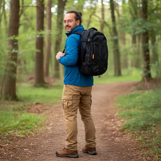 Plecak podróżny inSPORTline Wingmate 33–50 l ∙ regulowana pojemność ∙ otwarcie jak walizka ∙ kieszeń na laptopa 17,3" ∙ kabel do powerbanka