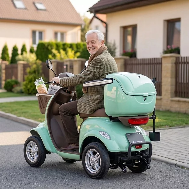 Skuter elektryczny czterokołowy W-TEC Lubica II - Zielony