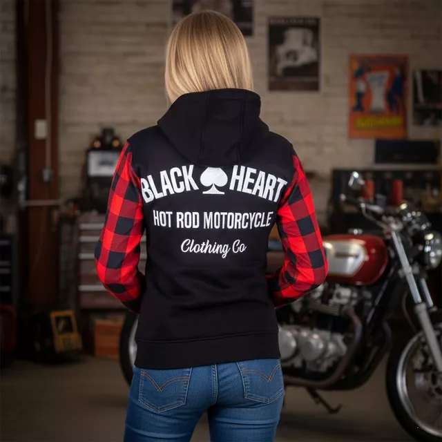 Damska bluza motocyklowa W-TEC Black Heart Ramforge Lady ∙ kieszenie na ochraniacze ∙ podszewka mesh ∙ regulowany kaptur ∙ elastyczne ściągacze