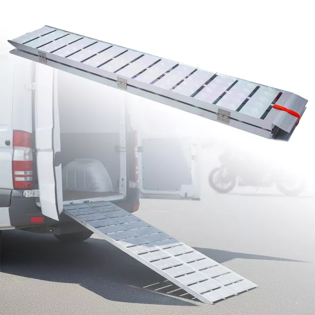 Rampa najazdowa do ATV/UTV W-TEC Gordanox ∙ nośność 340 kg ∙ aluminiowa ∙ składana ∙ 2 pasy mocujące ∙ waga 19,3 kg