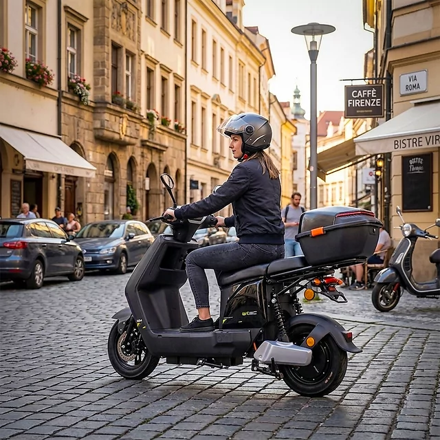 Skuter elektryczny W-TEC Raike II 10" ∙ hamulce tarczowe hydrauliczne ∙ zasięg 65 km ∙ nośność 115 kg ∙ zamykany bagażnik