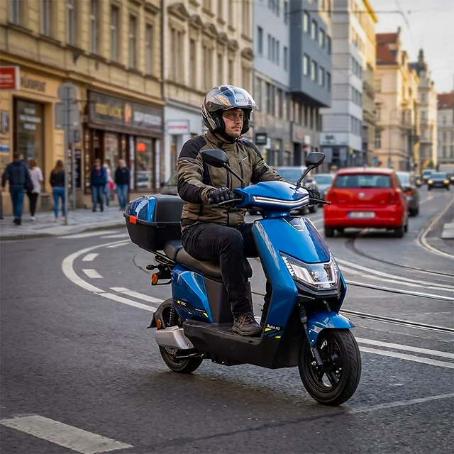 Skuter elektryczny W-TEC Raike II 10" ∙ hamulce tarczowe hydrauliczne ∙ zasięg 65 km ∙ nośność 115 kg ∙ zamykany bagażnik