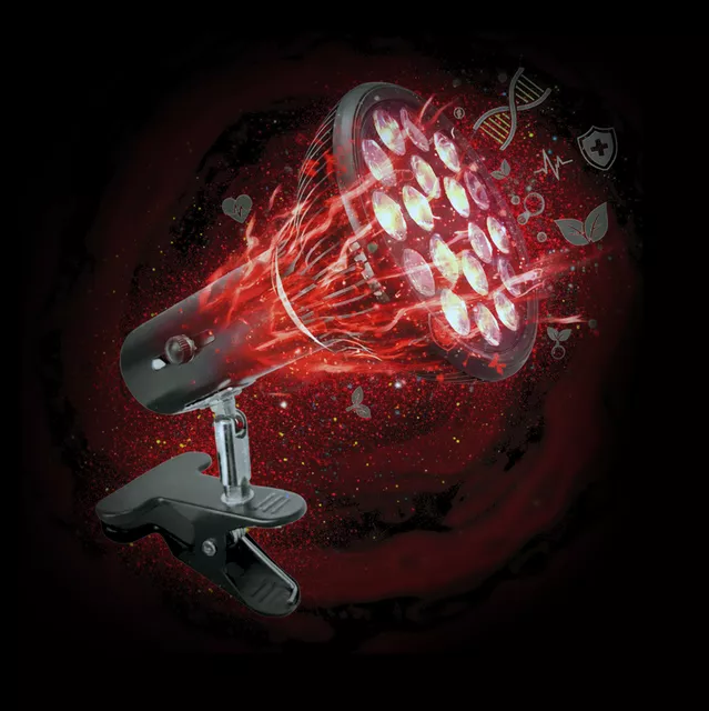 Lampa rozgrzewająca na podczerwień inSPORTline Zelara ∙ 18 diod LED ∙ moc 24 W ∙ obrotowy uchwyt 360° - Czarny