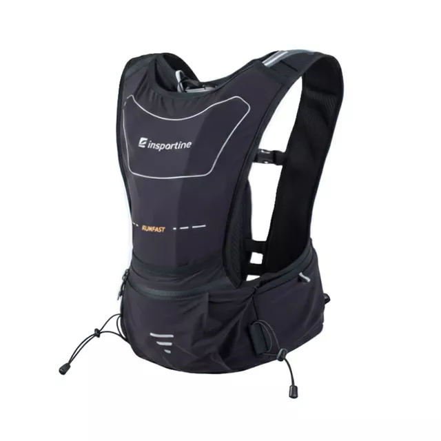 Kamizelka biegowa inSPORTline Runfast XS-M ∙ lekka konstrukcja ∙ multi kieszenie ∙ bukłak do 3 l ∙ regulowane paski ∙ elementy odblaskowe