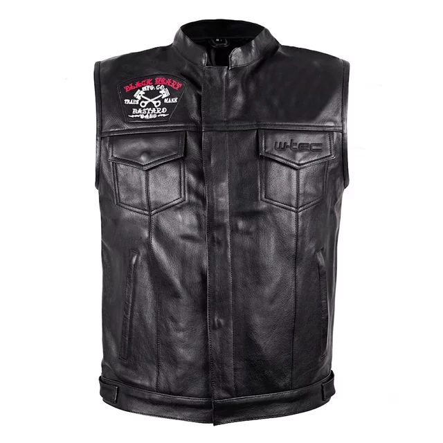 Kamizelka motocyklowa W-TEC Black Heart Rumbler II ∙ 6 kieszeni ∙ zamek ykk i napy ∙ regulacja pasa - Czarny
