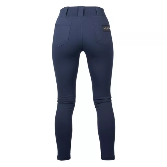 Legginsy motocyklowe damskie W-TEC Lukrecia Base Blue ∙ ochraniacze CE level 2 ∙ wysoki pas ∙ elastyczny stretch ∙ kieszenie z przodu i z tyłu ∙ zdejmowane ochraniacze ∙ miejski styl - Niebieski