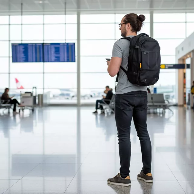 Plecak podróżny inSPORTline Wingmate 33–50 l ∙ regulowana pojemność ∙ otwarcie jak walizka ∙ kieszeń na laptopa 17,3" ∙ kabel do powerbanka