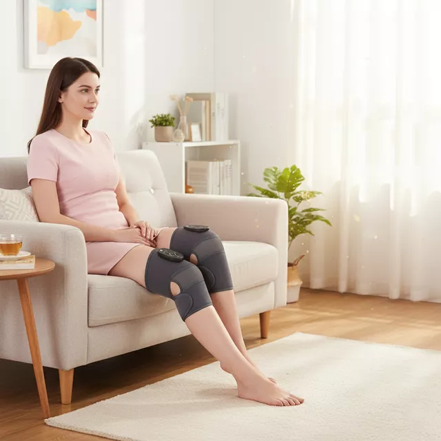 Kompresyjny masażer kolan inSPORTline Mishair 3w1 ∙ wibracje + ogrzewanie + kompresja ∙ elektro-rękaw regulowany ∙ obsługa LCD