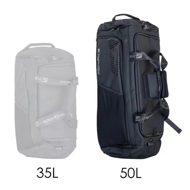 Torba sportowa 2w1 inSPORTline Cavesso 50 l ∙ wielofunkcyjna ∙ wodoodporna ∙ z kieszenią na laptop ∙ komora na buty ∙ zamek szyfrowy