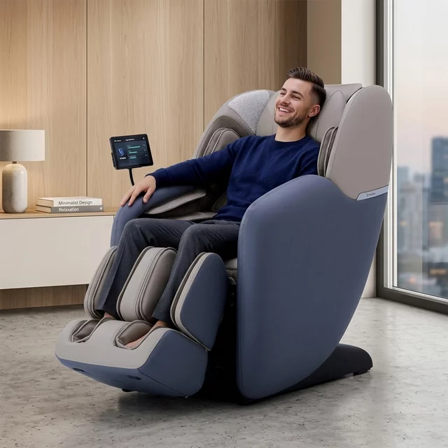 Fotel masujący inSPORTline Modenico ∙ mechanizm 2D ∙ 28 poduszek powietrznych ∙ podgrzewanie ∙ nośność 150 kg - Brązowy