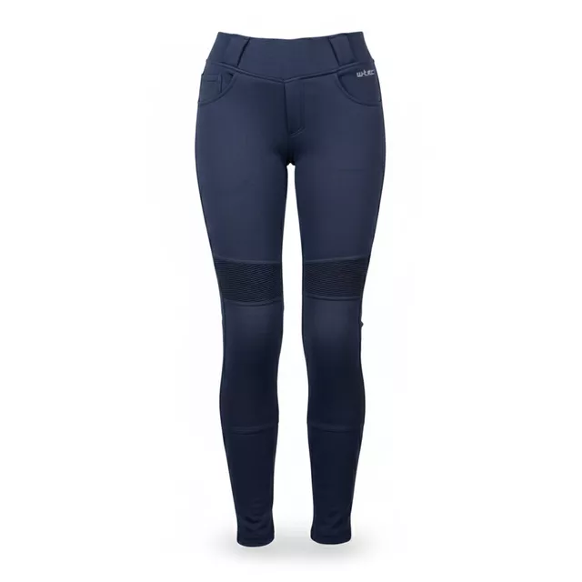 Legginsy motocyklowe damskie W-TEC Lukrecia Base Blue ∙ ochraniacze CE level 2 ∙ wysoki pas ∙ elastyczny stretch ∙ kieszenie z przodu i z tyłu ∙ zdejmowane ochraniacze ∙ miejski styl - Niebieski
