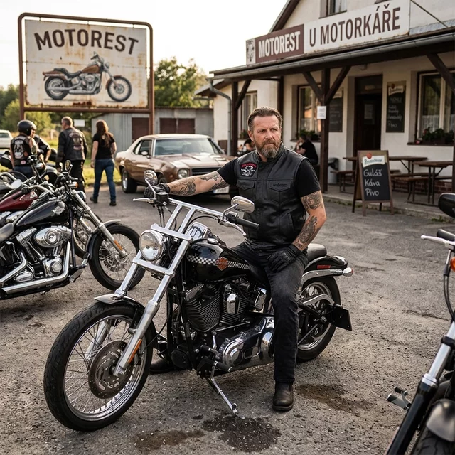 Kamizelka motocyklowa W-TEC Black Heart Rumbler II ∙ 6 kieszeni ∙ zamek ykk i napy ∙ regulacja pasa - Czarny