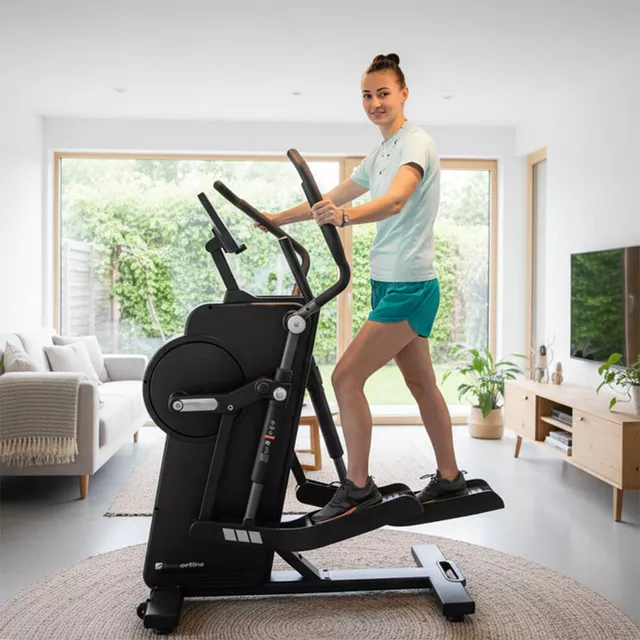 Profesjonalny orbitrek przednionapędowy inSPORTline ZenStride 1200 ∙ 16 poziomów oporu ∙ aplikacje Kinomap/Zwift ∙ ekran TFT 10,1"