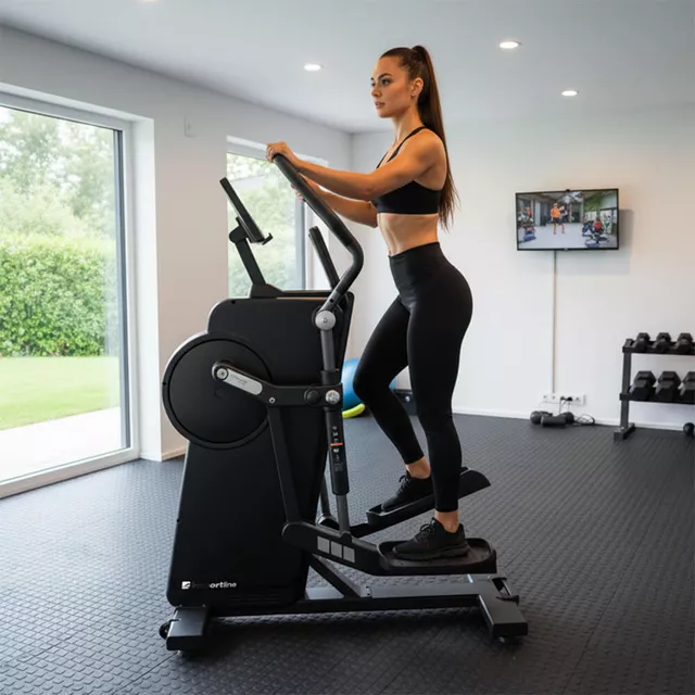 Profesjonalny orbitrek przednionapędowy inSPORTline ZenStride 1200 ∙ 16 poziomów oporu ∙ aplikacje Kinomap/Zwift ∙ ekran TFT 10,1"