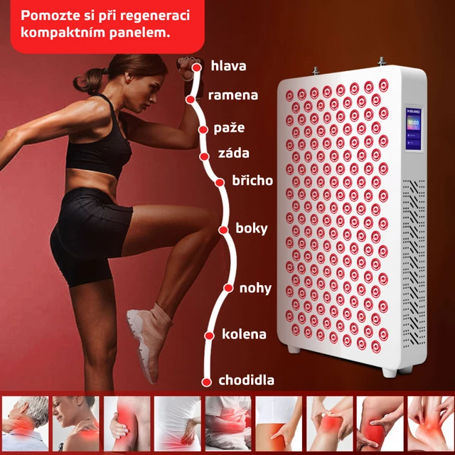Panel podczerwieni LED lampa terapeutyczna na podczerwień inSPORTline Katuni - Biały