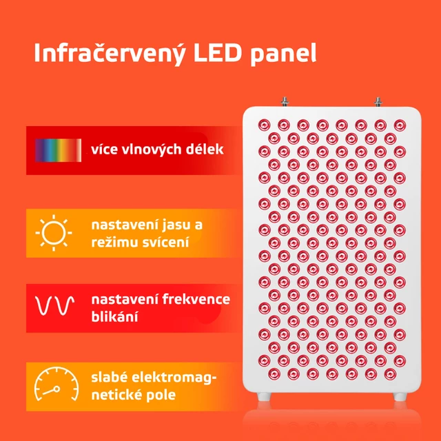 Panel podczerwieni LED lampa terapeutyczna na podczerwień inSPORTline Katuni - Biały
