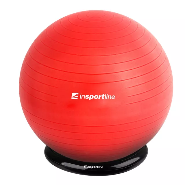 Piłka gimnastyczna z funkcją krzesła inSPORTline Top Ball 85 cm BallBase - Czerwony - Czerwony