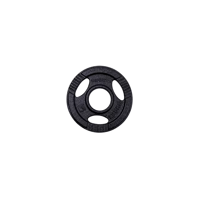 Żeliwne talerze olimpijskie inSPORTline Hamerton Black 50 mm 1,25-25 kg ∙ wytrzymałe uchwyty ∙ do sztangi olimpijskiej