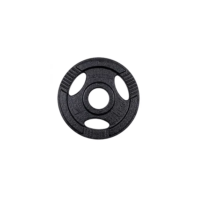 Żeliwne talerze olimpijskie inSPORTline Hamerton Black 50 mm 1,25-25 kg ∙ wytrzymałe uchwyty ∙ do sztangi olimpijskiej