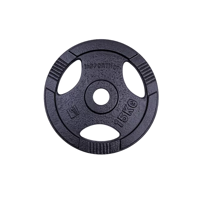 Żeliwne talerze olimpijskie inSPORTline Hamerton Black 50 mm 1,25-25 kg ∙ wytrzymałe uchwyty ∙ do sztangi olimpijskiej