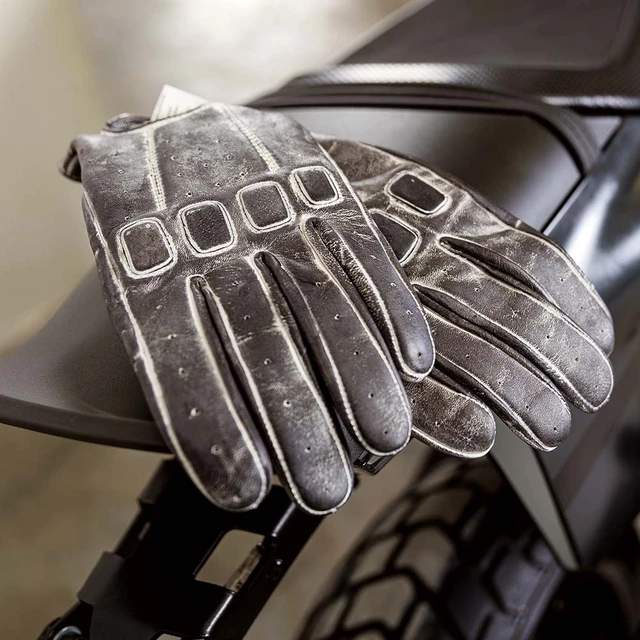 Skórzane rękawice motocyklowe W-TEC Rifteur - Czarny